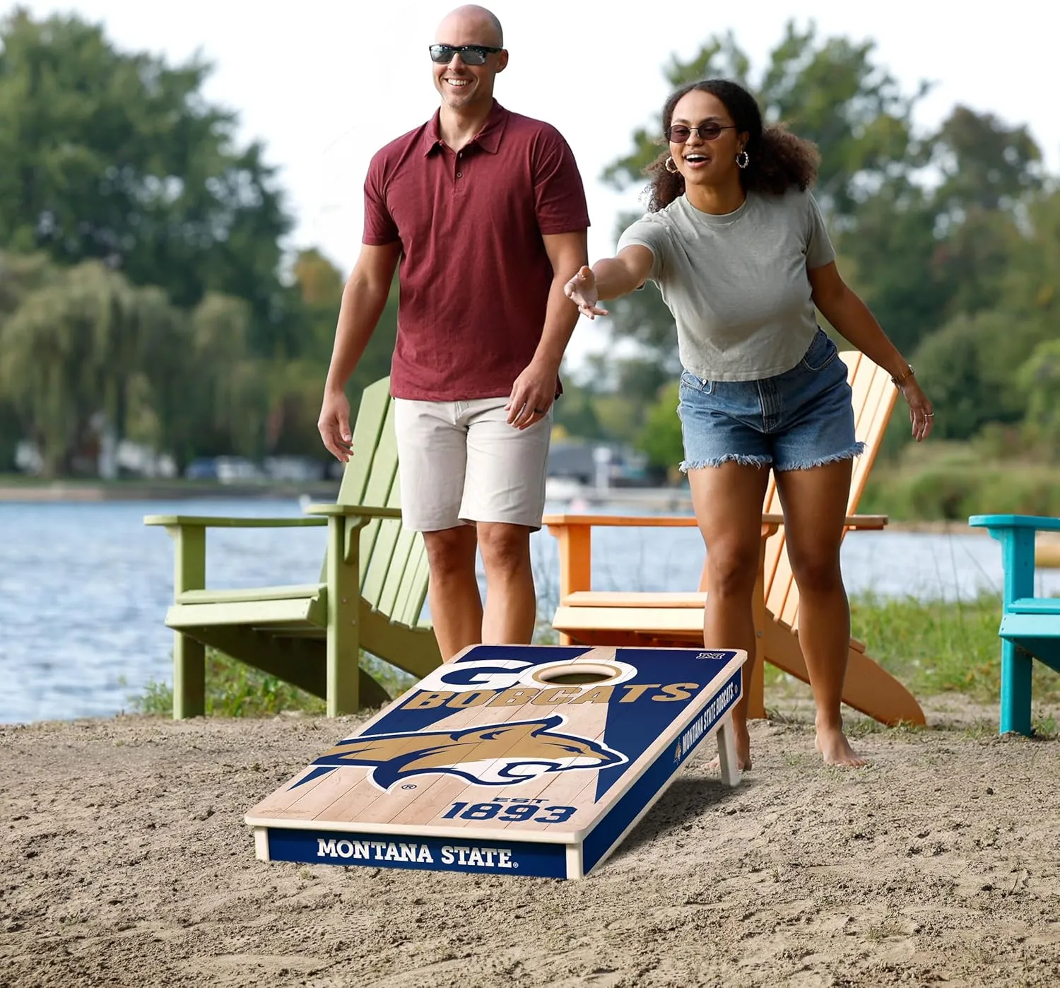 YouTheFan NCAA 2’ x 4’ Professional Wood Cornhole Game
