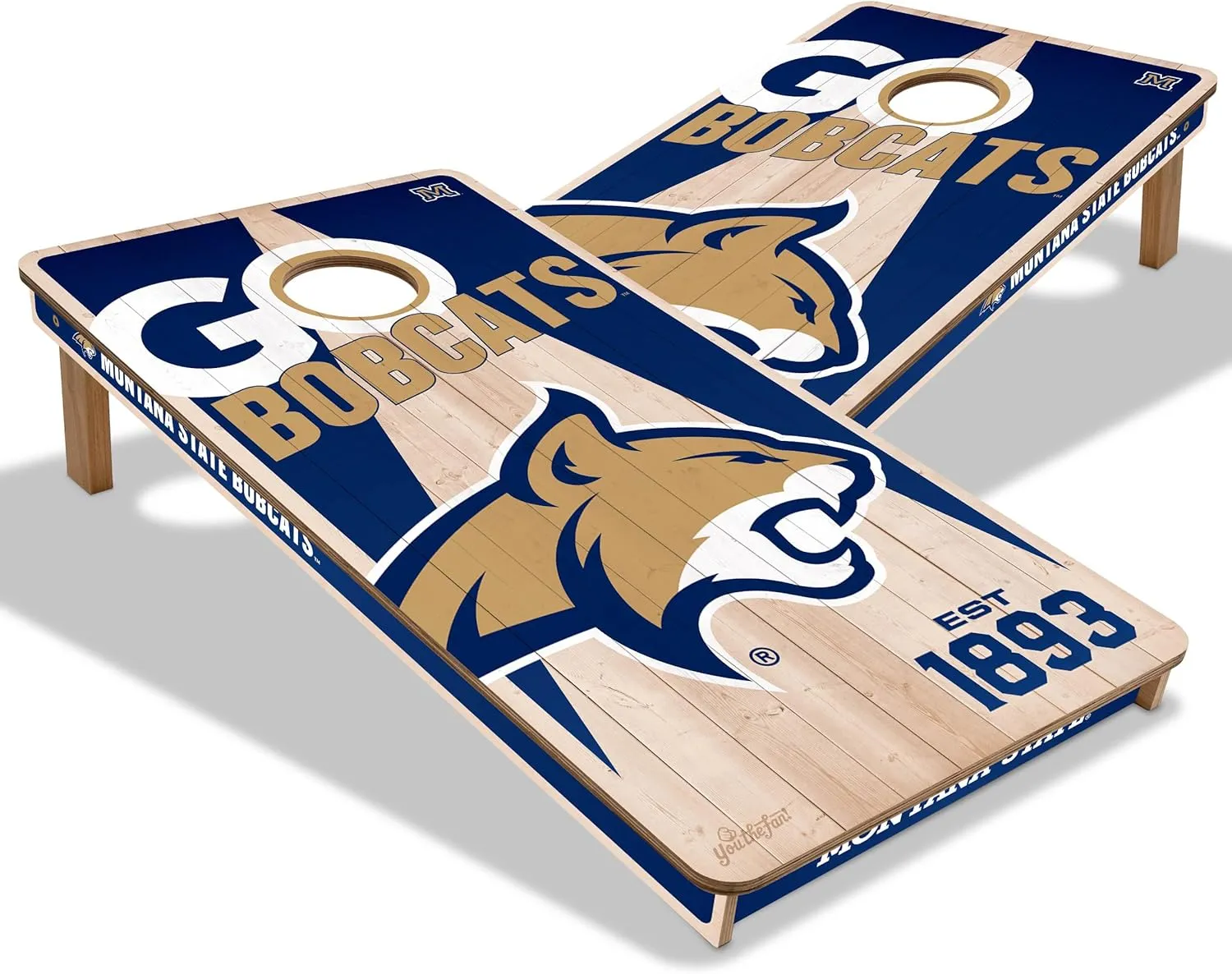 YouTheFan NCAA 2’ x 4’ Professional Wood Cornhole Game