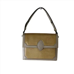 Yves Saint Laurent Beige Lizard Leather Shoulder Bag