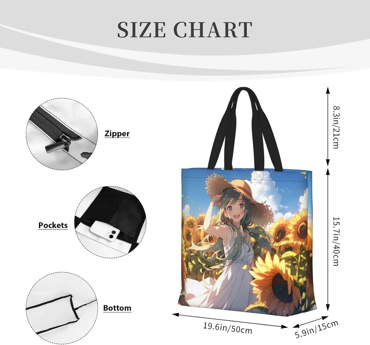Zebra And Giraffe2 Print Tote Bag Shoulde Bag Handbag Grocery Bags Reusable For Office Shopping Travel Casual Work Holiday